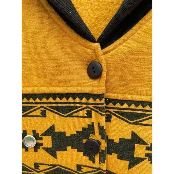 Gitani Collection Mens Long Sleeve Button Down Colorblock Jacket Yellow Black M - Picture 3 of 8